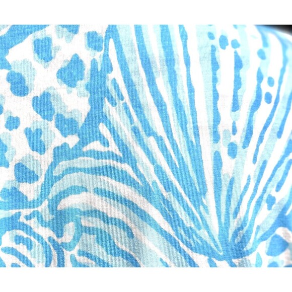 Lilly Pulitzer XXS Blue Sea Print Finn Top Long Sleeve NWOT Coastal Resort Tee - Picture 7 of 8